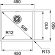Franke BOX BXX 210-45/110-45 rozsdamentes mosogatótálca
