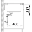 BLANCO SUBLINE 430/270-U gránit mosogatótálca