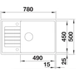 BLANCO ZIA XL 6S Compact gránit mosogatótálca excenterrel