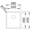 BLANCO CLARON 340-IF Durinox rozsdamentes mosogatótálca
