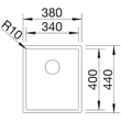 BLANCO CLARON 340-U Durinox rozsdamentes mosogatótálca