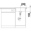 BLANCO DANA 45 rozsdamentes mosogatótálca
