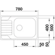 BLANCO DINAS XL 6S Compact rozsdamentes mosogatótálca