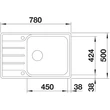 BLANCO LEMIS XL 6S-IF Compact rozsdamentes mosogatótálca excenterrel