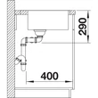 BLANCO ANDANO 340/340-IF/A rozsdamentes mosogatótálca excenterrel