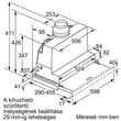 Bosch Serie4 DFS067A50 kihúzható teleszkópos páraelszívó