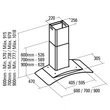 Cata C GLASS 900 fali páraelszívó - inox / üveg