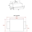 Cata TFB-5160 X kihúzható teleszkópos páraelszívó SEM1T800 külső motor szett - inox