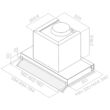 Elica Box In Plus IXGL/A/120 felső szekrénybe építhető páraelszívó - inox / fehér üveg
