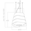 Elica WAVE UX BL MAT/F/51  függesztett páraelszívó - matt fekete