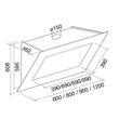 FALMEC QUASAR EVO GLASS 80 fali páraelszívó - inox / fekete üveg