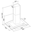 Falmec ATLAS GLASS 90 sziget páraelszívó - inox / üveg
