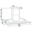 FALMEC ONDA Glass 90 fali kürtős páraelszívó - inox / üveg