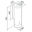 FALMEC POLAR 35 fali páraelszívó - inox