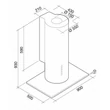 FALMEC POLAR 90 fali páraelszívó - inox / üveg