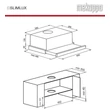 Mekappa Slimlux kihúzható teleszkópos páraelszívó - CA10-60XF4M - inox / fekete üveg