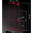NODOR NorBreeze CIRCUM 90 DB NMOTION döntött ernyős fali páraelszívó - fekete üveg