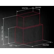 NODOR NorBreeze CUBE GLASS ECO 90 BK fali kürtős páraelszívó - fekete üveg