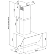 Silverline Anta 3420 döntött ernyős páraelszívó - 3420.6.652.04 - inox / fehér üveg