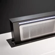 Sirius S-DD11 EM pultba építhető páraelszívó - inox / fekete üveg