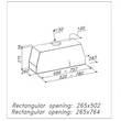 Sirius SL 913 78cm felső szekrénybe és kürtőbe építhető páraelszívó - fehér / üveg