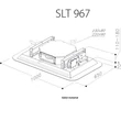 Sirius SLT 967 EM motor nélküli mennyezetbe építhető páraelszívó - fehér üveg