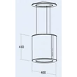 Cata ISLA MOON sziget páraelszívó - inox / üveg