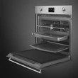 SMEG SOP6302S2PX beépíthető kombinált pirolitikus gőzpároló-sütő