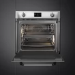 SMEG SOP6902S2PX beépíthető rusztikus pirolitikus gőzpároló-sütő