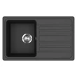 Kép 1/3 - EVIDO Home 45S gránit mosogató, 765 x 460mm, antracit