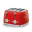 Kép 2/6 - SMEG KENYÉRPIRÍTÓ, retro, 2x2 szeletes, piros
