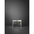 Kép 2/8 - SMEG SZABADONÁLLÓ TŰZHELY, Classica design, ipari megjelenés, 90 cm, 1 sütőtér, indukciós főzőlap, inox