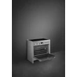 Kép 4/8 - SMEG SZABADONÁLLÓ TŰZHELY, Classica design, ipari megjelenés, 90 cm, 1 sütőtér, indukciós főzőlap, inox