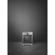 Kép 2/6 - SMEG PIROLITIKUS SZABADONÁLLÓ TŰZHELY, Classica design, 60 cm, 1 sütőtér, indukciós főzőlap, inox