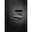 Kép 5/7 - SMEG KOMPAKT KOMBINÁLT MIKROHULLÁMÚ SÜTŐ, Dolce Stil Novo design, Galileo, 45 cm, TFT, fekete üveg, réz dísz