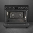 Kép 2/6 - SMEG SZABADONÁLLÓ TŰZHELY, Classica design, 90 cm, 1 sütőtér, 9 funkció, indukciós főzőlap, matt fekete