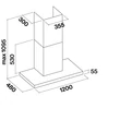 Kép 5/5 - FALMEC LUMINA NRS fali páraelszívó, 120 cm, inox/üveg
