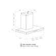 Kép 3/3 - Pando P-861/90 inox ECO fali páraelszívó