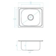 Kép 3/3 - LAVEO ORION 1M egymedencés mosogató, inox K.