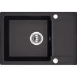 Kép 1/3 - Laveo CELEBES csepptálcás mosogató, szemcsés fekete (SBL_713T)