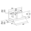 Kép 2/6 - Cata - Páraelszívó TENTA 900 XGWH Hob to Hood
