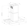 Davoline OUTLET - Páraelszívó Flow sziget 90 cm fehér - Kiállított bemutató termék!