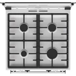 Kép 2/10 - Gorenje KS6350WF fehér, szabadonálló, gáz, kombinált, főzőzóna: 4, sütő:71L, grill, tűzhely
