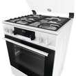Kép 6/10 - Gorenje KS6350WF fehér, szabadonálló, gáz, kombinált, főzőzóna: 4, sütő:71L, grill, tűzhely
