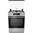 Kép 1/7 - Gorenje KS6350XF inox, szabadonálló, gáz, kombinált, főzőzóna: 4, sütő:71L, grill, tűzhely