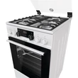 Kép 5/8 - Gorenje KS5350WF fehér, szabadonálló, gáz, kombinált, főzőzóna: 4, sütő:70L, grill, tűzhely