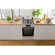 Kép 8/8 - Gorenje KS5350XF inox, szabadonálló, gáz, kombinált, főzőzóna: 4, sütő:71L, grill, tűzhely