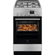 Kép 1/6 - Electrolux LKK560208X inox, szabadonálló, gáz, kombinált, főzőzóna: 4, sütő:58L, grill, tűzhely