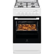 Kép 1/7 - Electrolux LKK560000W fehér, szabadonálló, gáz, kombinált, főzőzóna: 4, sütő:58L, grill, tűzhely