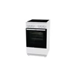 Gorenje GEC5A41WG fehér, szabadonálló, kerámialapos, elektromos, főzőzóna: 4, sütő:62L, grill, tűzhely
